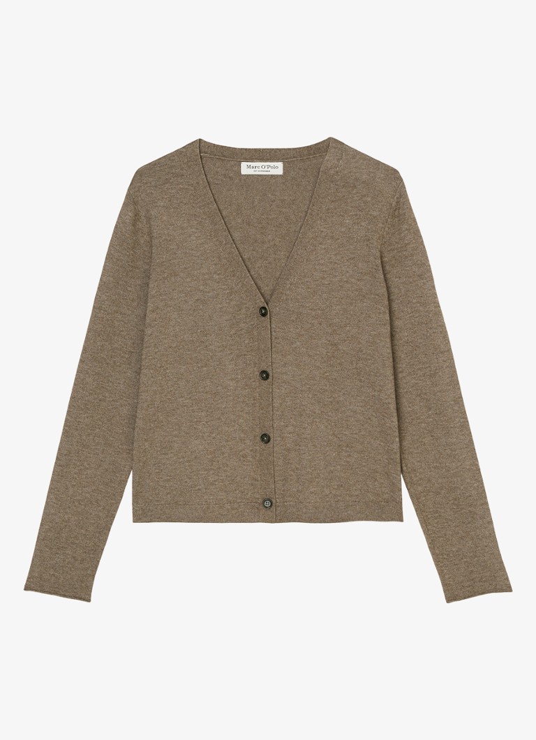 Marc O'Polo Fine-knit cardigan in virgin wool blend