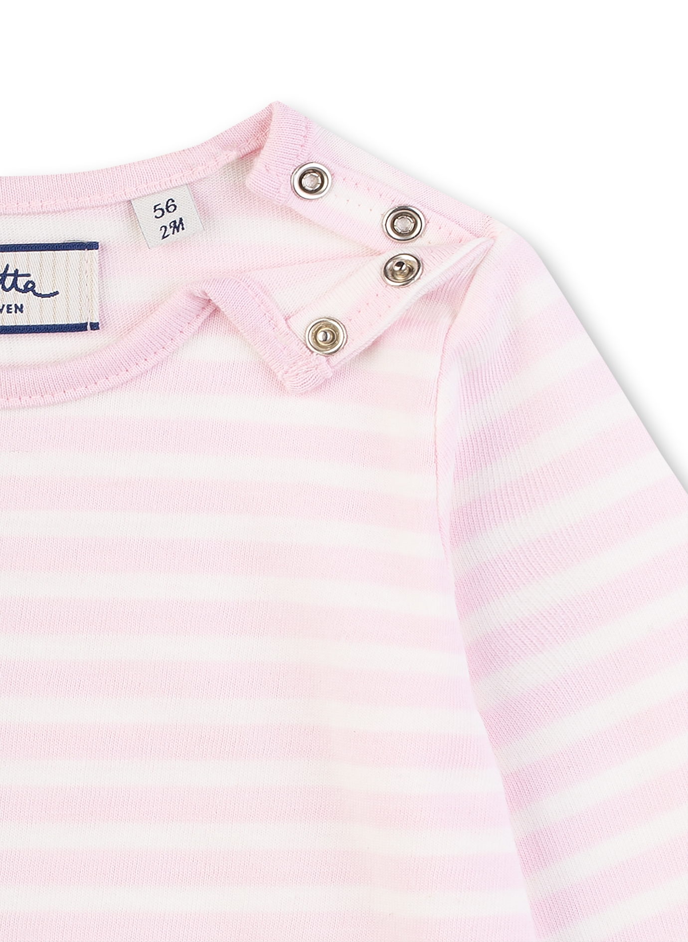 Mädchen-Shirt langarm Rosa-geringelt