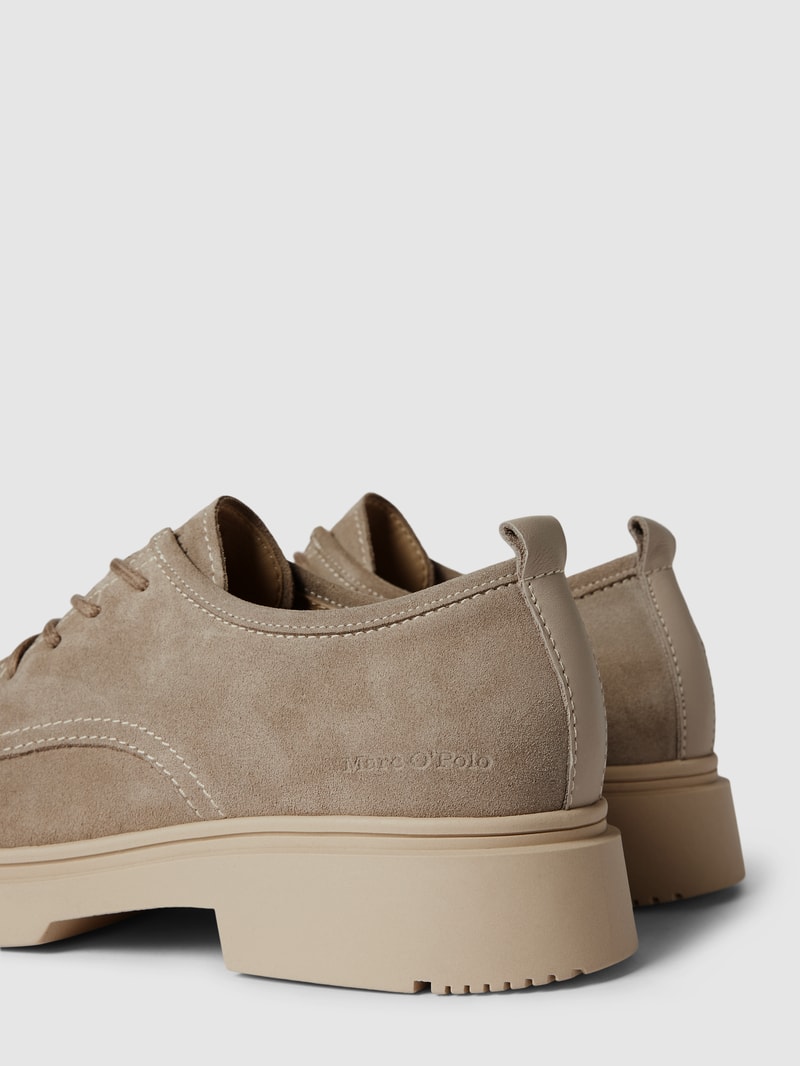 Derby-Schuhe mit Label-Detail Modell 'Lars' in taupe