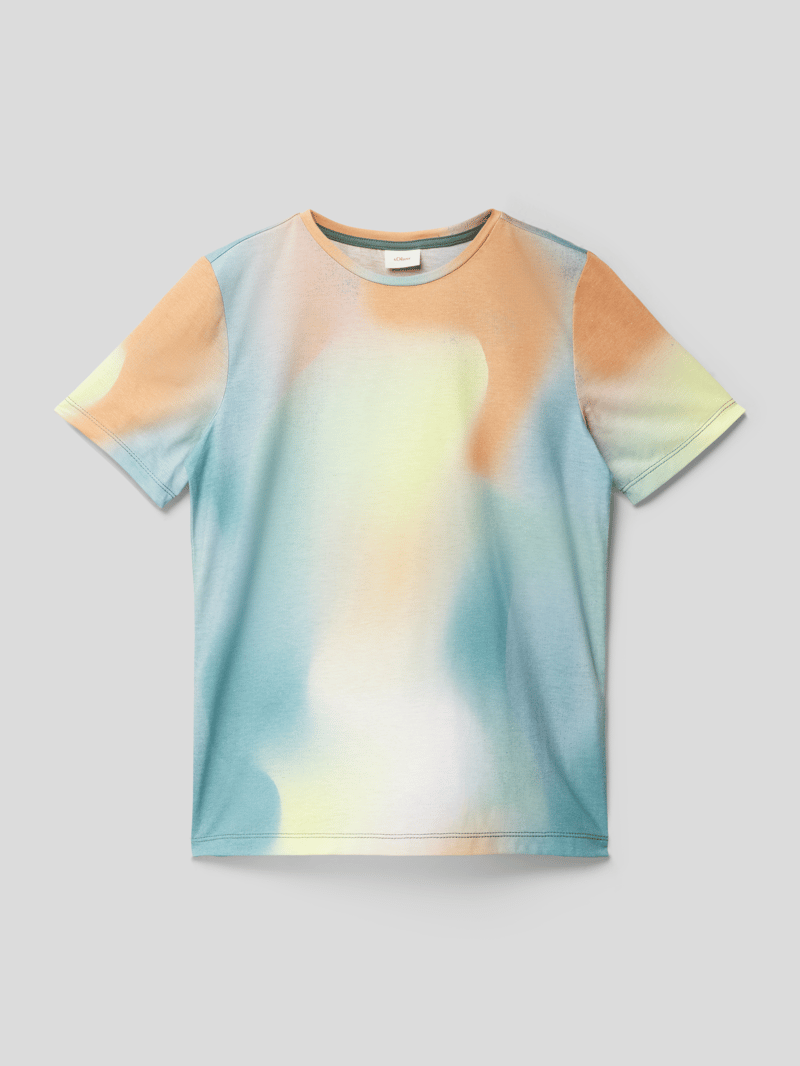 T-Shirt mit Rundhalsausschnitt in schilf