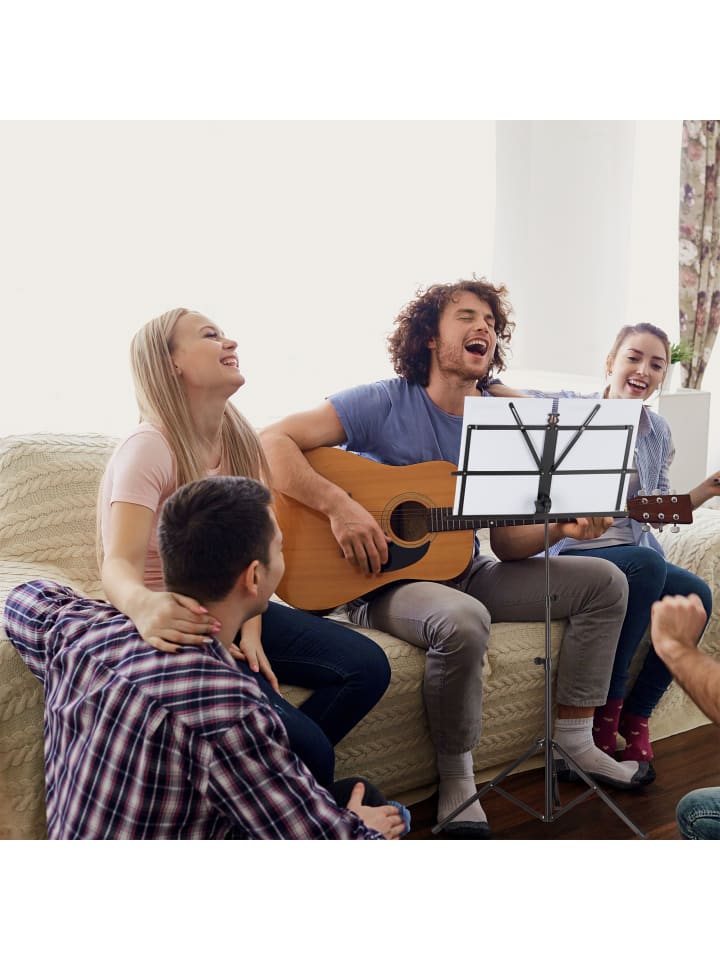 relaxdays Notenständer in Schwarz günstig kaufen onesize
