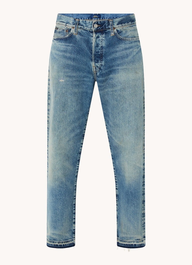 Blugi Ralph Lauren Heritage cu croială dreaptă și tiv cu volane