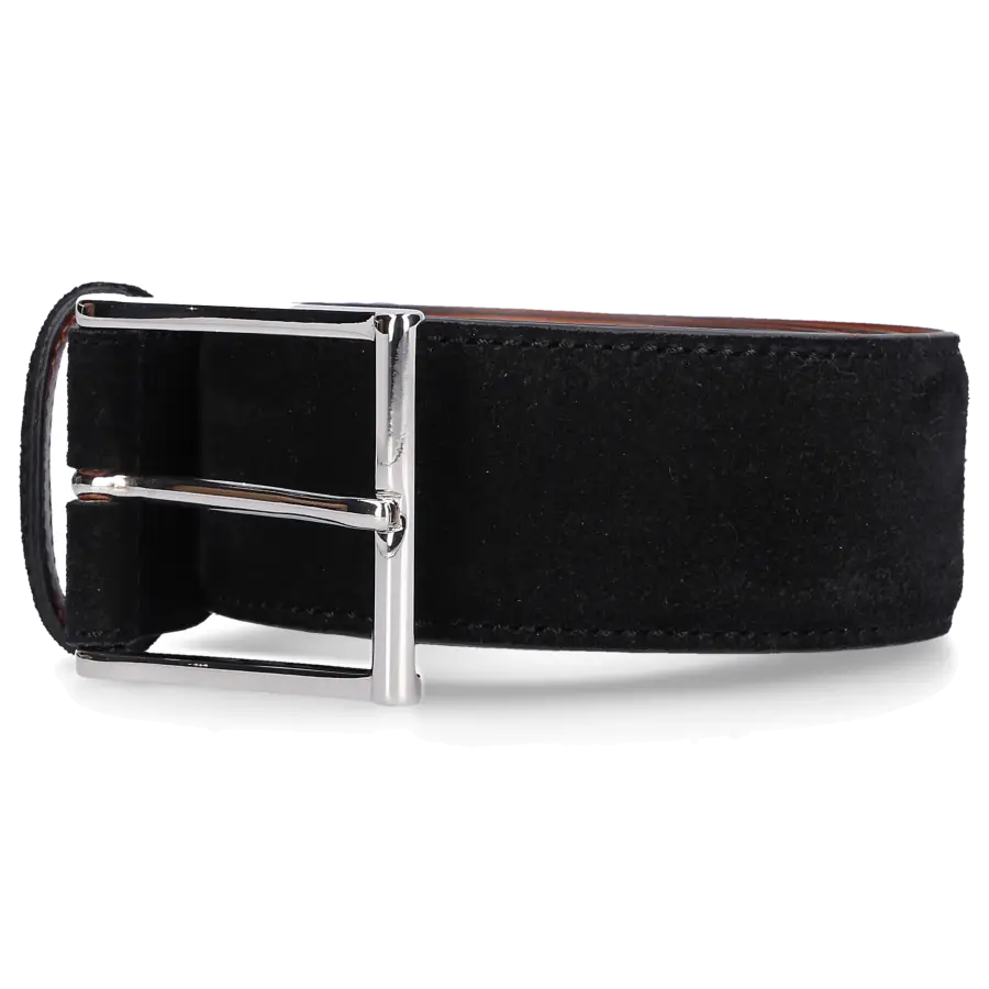 Santoni - Herrengürtel CM35V Veloursleder - schwarz