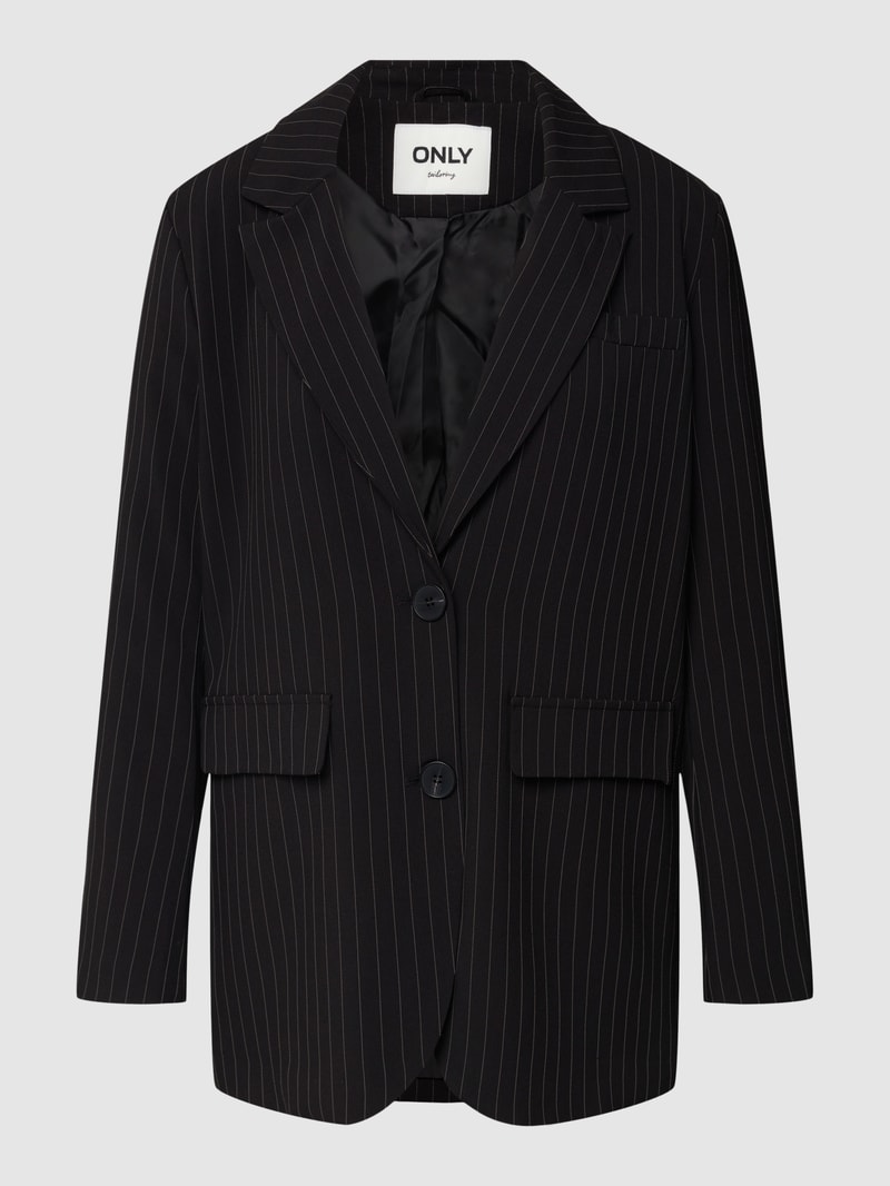 Blazer mit Streifenmuster Modell 'KIYA' in schwarz