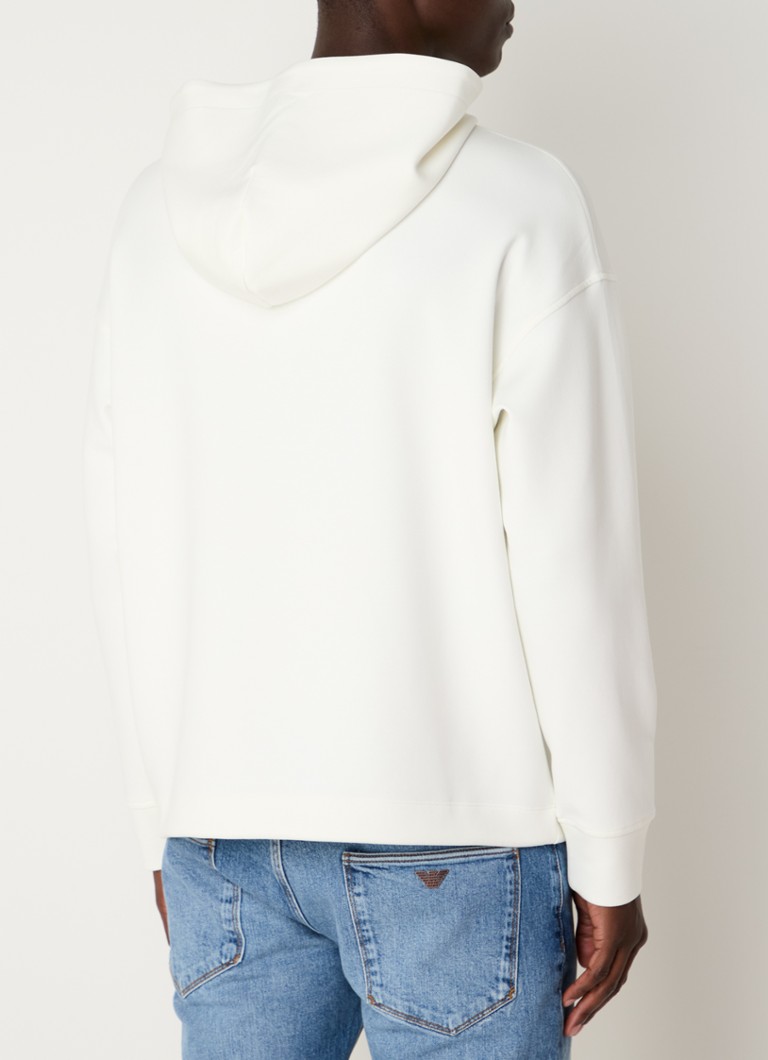 Emporio Armani Hoodie with logo embroidery and drawstring