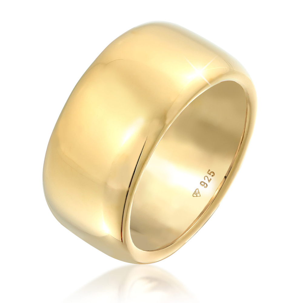 Elli PREMIUM Elli PREMIUM Bague Bague pour femme à large bande simple tendance en argent sterl Bague