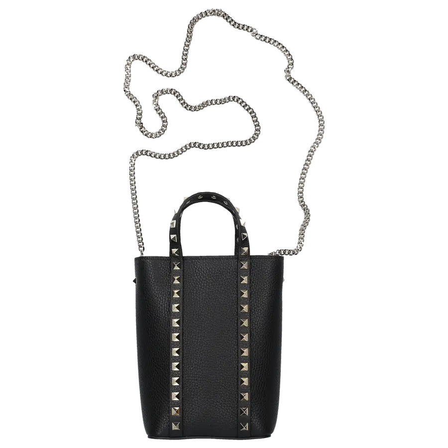 Valentino Garavani - Shopper ROCKSTUD MINI Kalbsleder - schwarz
