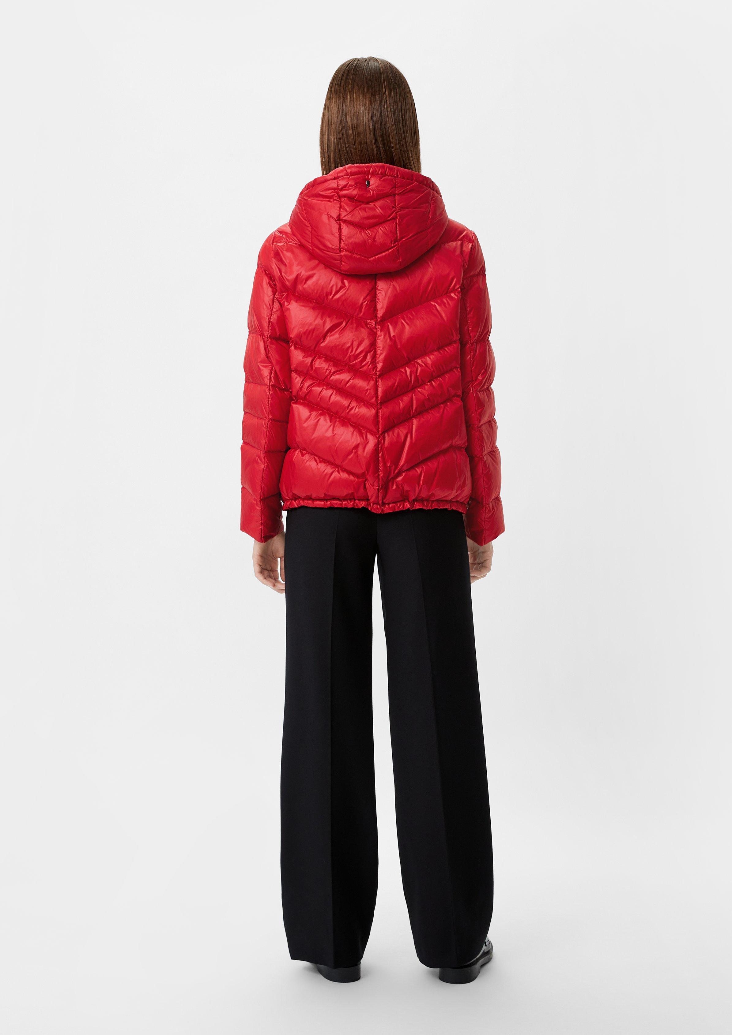 Steppjacke mit Daunen wattiert - chilirot