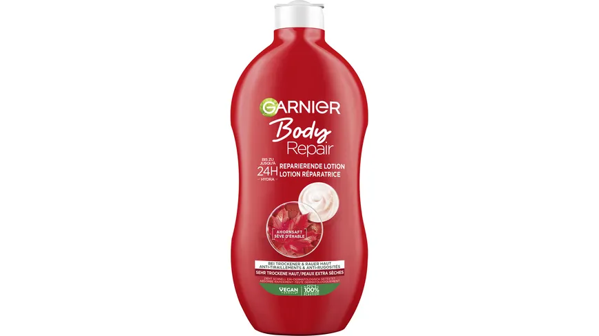 Garnier Body Repair Milk für sehr trockene Haut - Schnell einziehende Intensivpflege mit Ahornsirup einziehend 400 ml