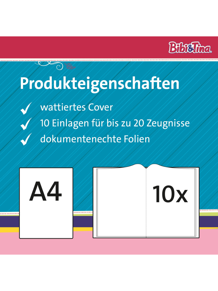 ROTH Zeugnismappe Bibi und Tina in Rosa günstig kaufen onesize