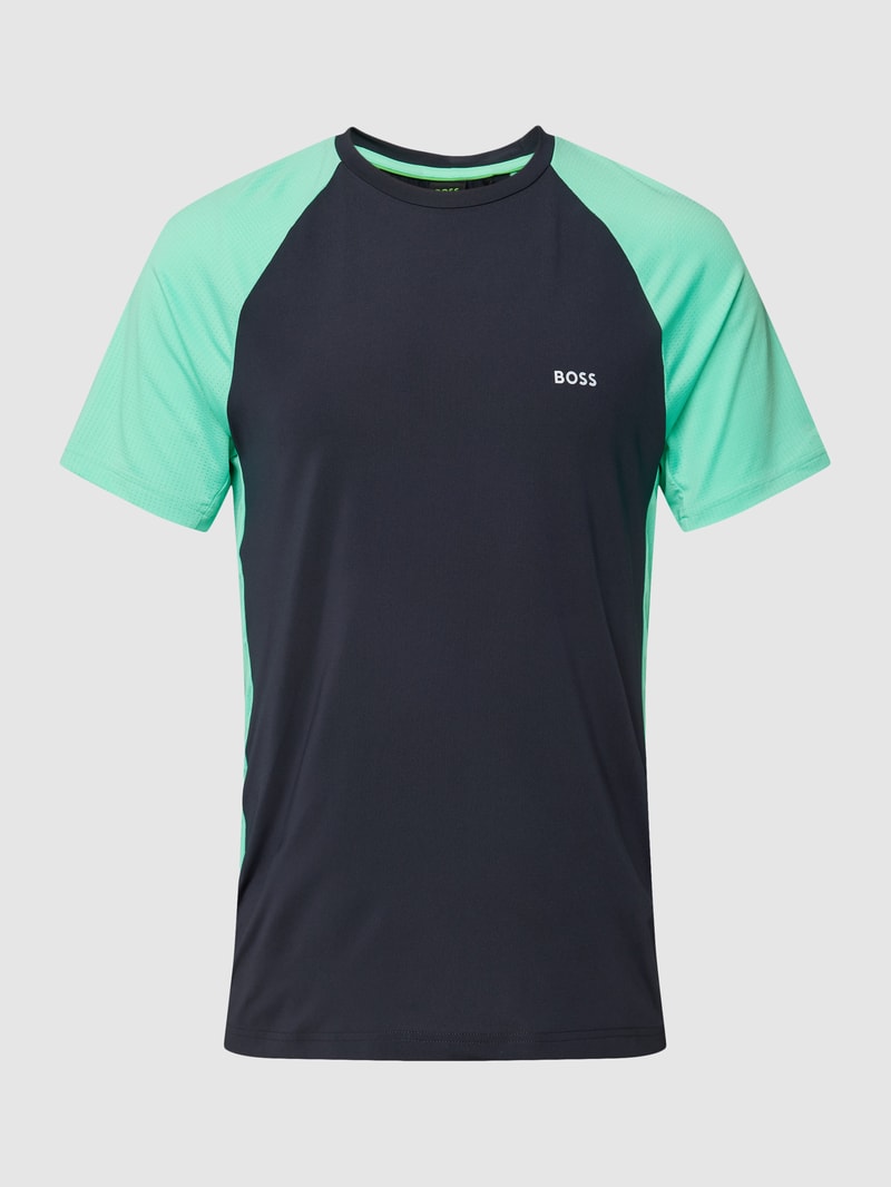 T-Shirt mit Rundhalsausschnitt Modell 'Tee Active' in marineblau