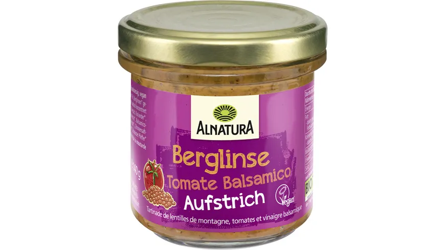 Alnatura Bio Berglinse Tomate Balsamico Aufstrich 140 g