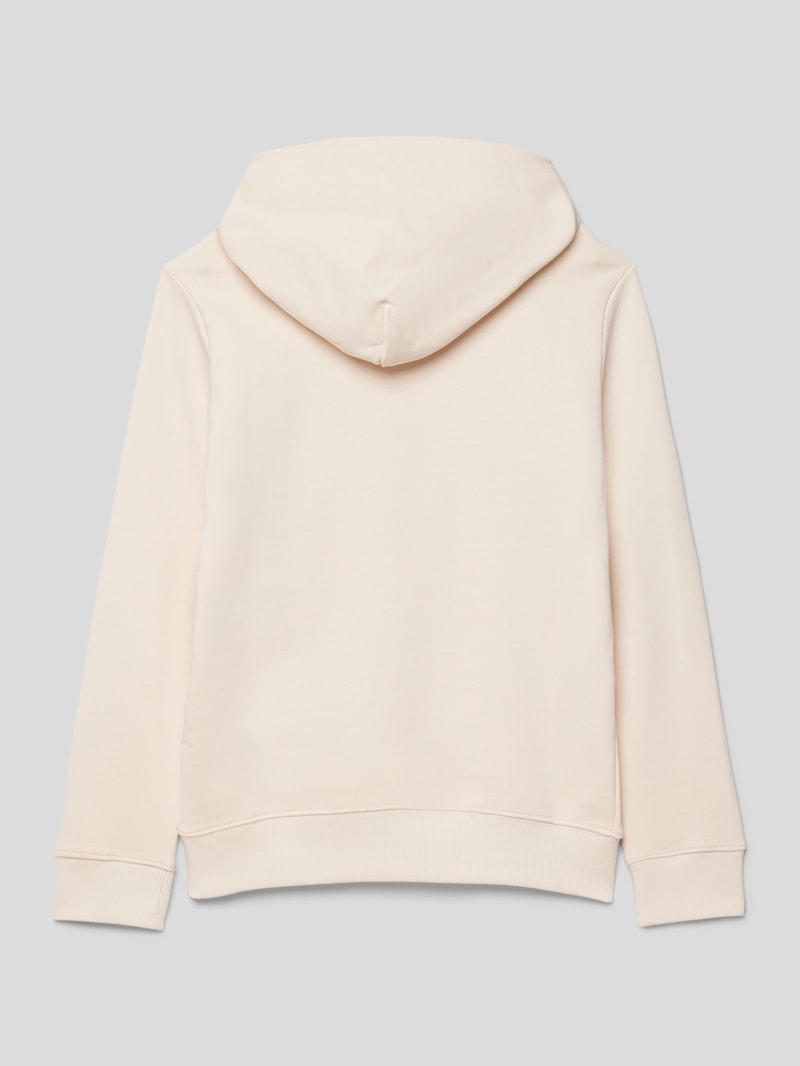 Hoodie mit Label-Print in hellgrau melange