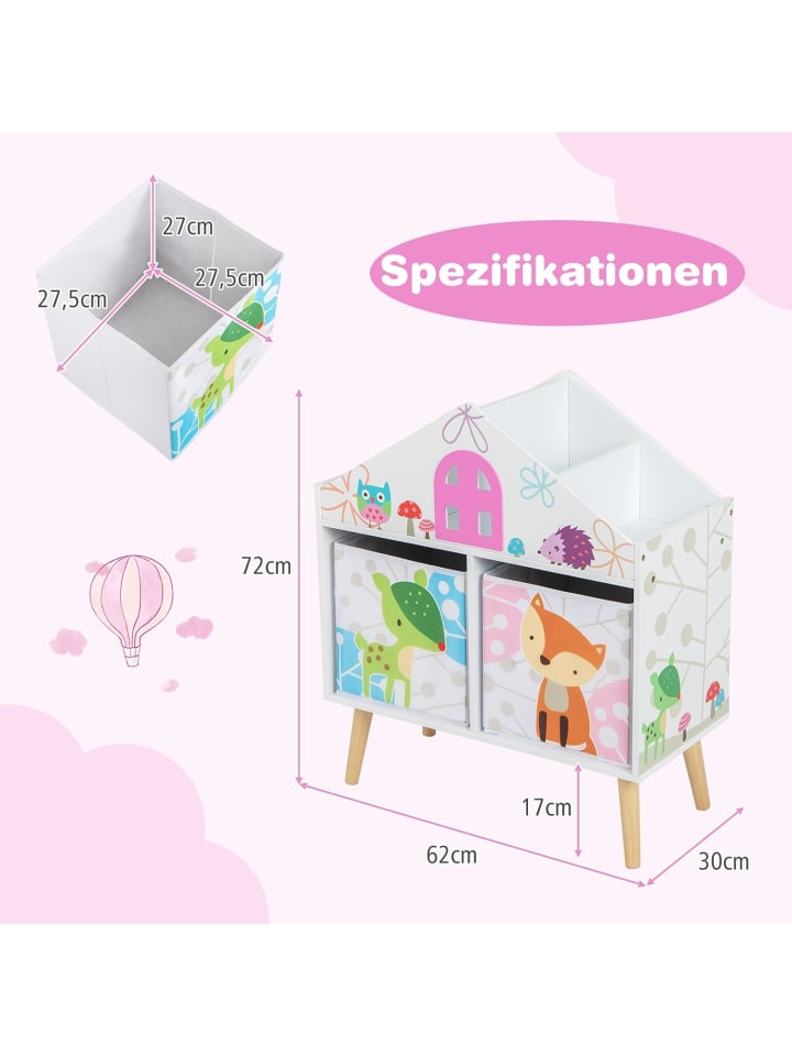 COSTWAY Spielzeugregal 2 in 1 in Bunt günstig kaufen onesize