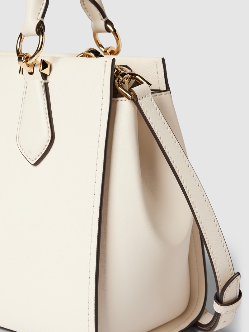Handtasche mit Label-Detail Modell 'MARILYN' in ecru