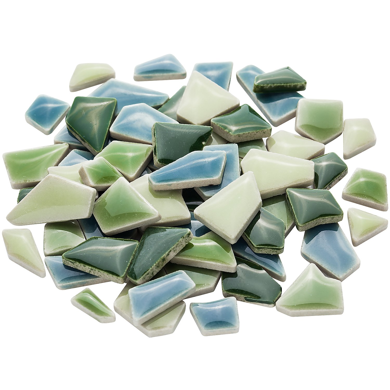 Flip Keramik-Mosaik mini, grün-mix, 10–20 mm, 200 g