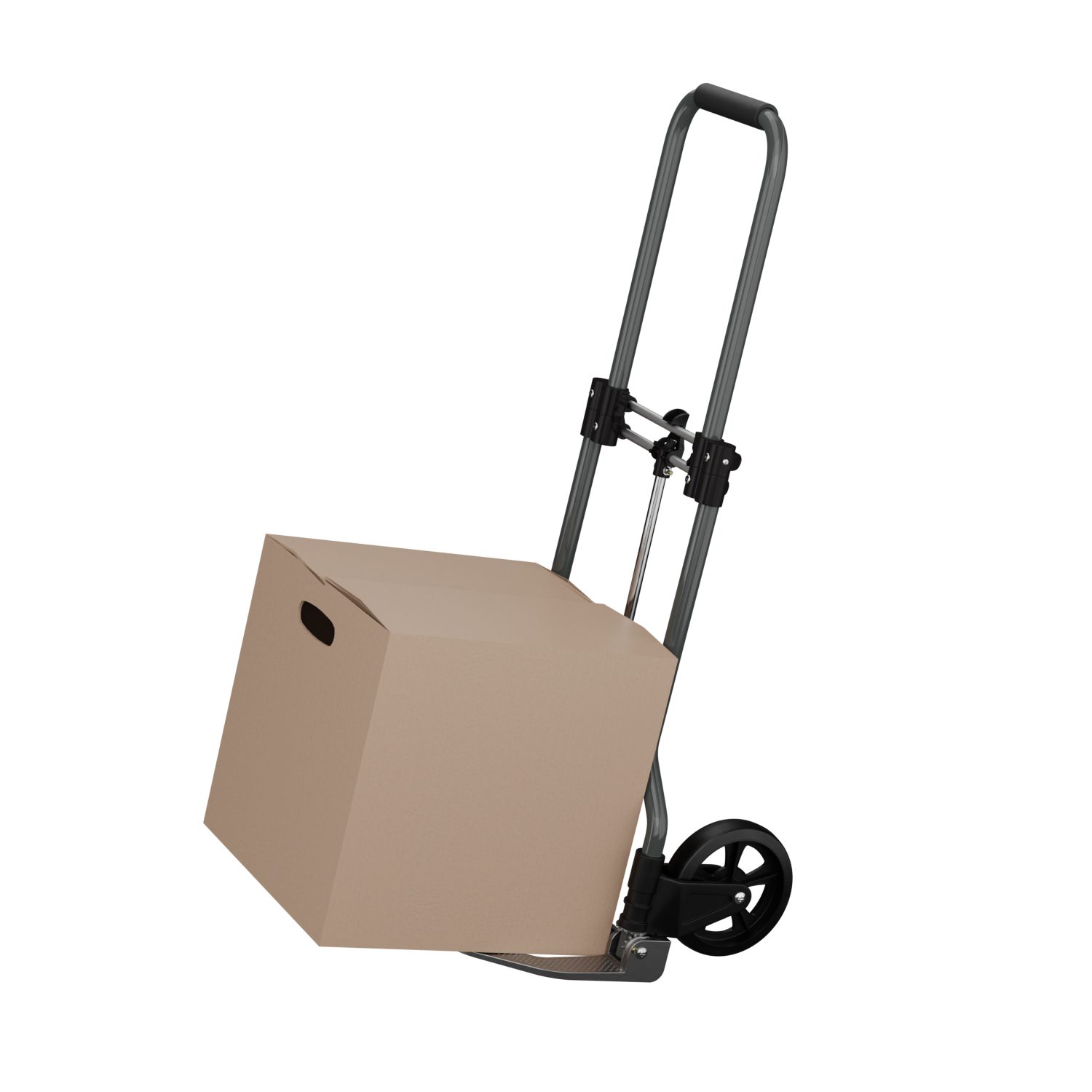 TroniTechnik Sackkarre Handkarre Transportkarre Handwagen, klappbar bis 100 kg Tragfähigkeit, (Transportkarre mit fixierbarem Tragegriff, rutschfeste Transportfläche), faltbar, BxTxH 48x42x98cm, Handkarre zum Transport, Schaumstoffgriff