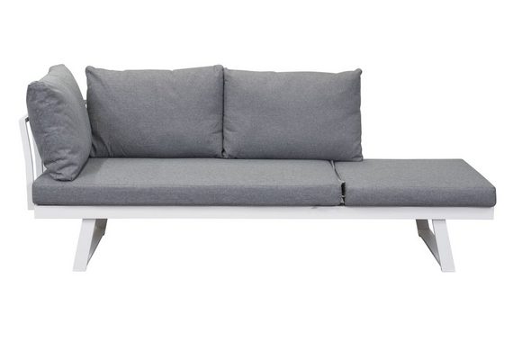 LC Garden Loungesofa LC Garden Sunewo Multifunktionssofa weiß 3-Sitzer Polstergarnitur