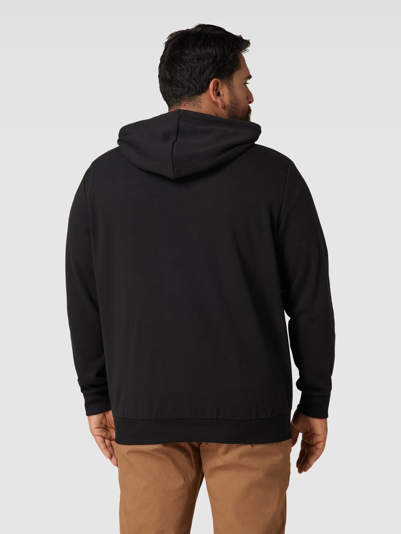 PLUS SIZE Sweatjacke mit Kapuze Modell 'BASIC' in schwarz
