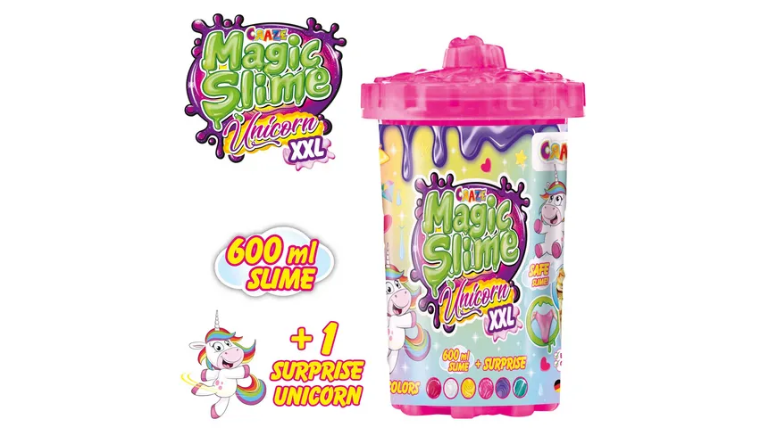 CRAZE - MAGIC SLIME Unicorn XXL Dose mit 600ml Schleim und einer Figur 600 ml