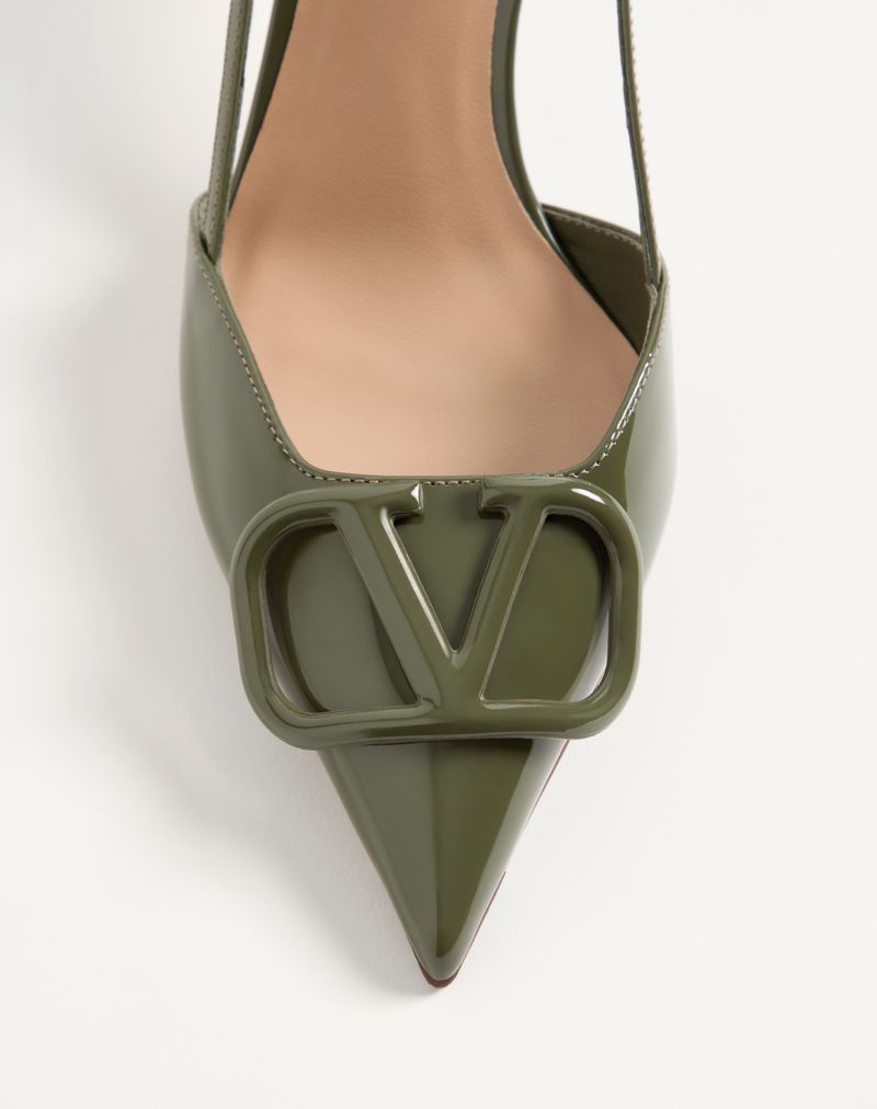 VLogo Signature Patent Slingback Pump 80mm