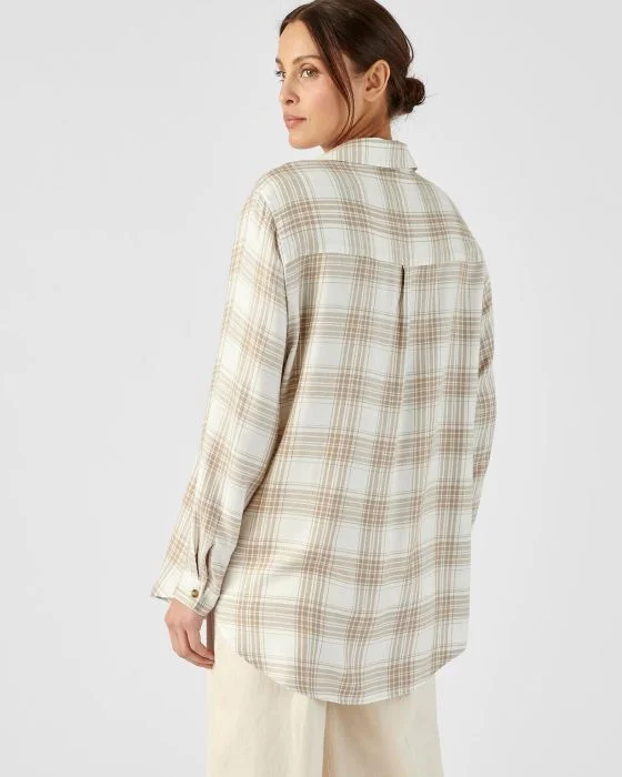 Chemise tunique à carreaux