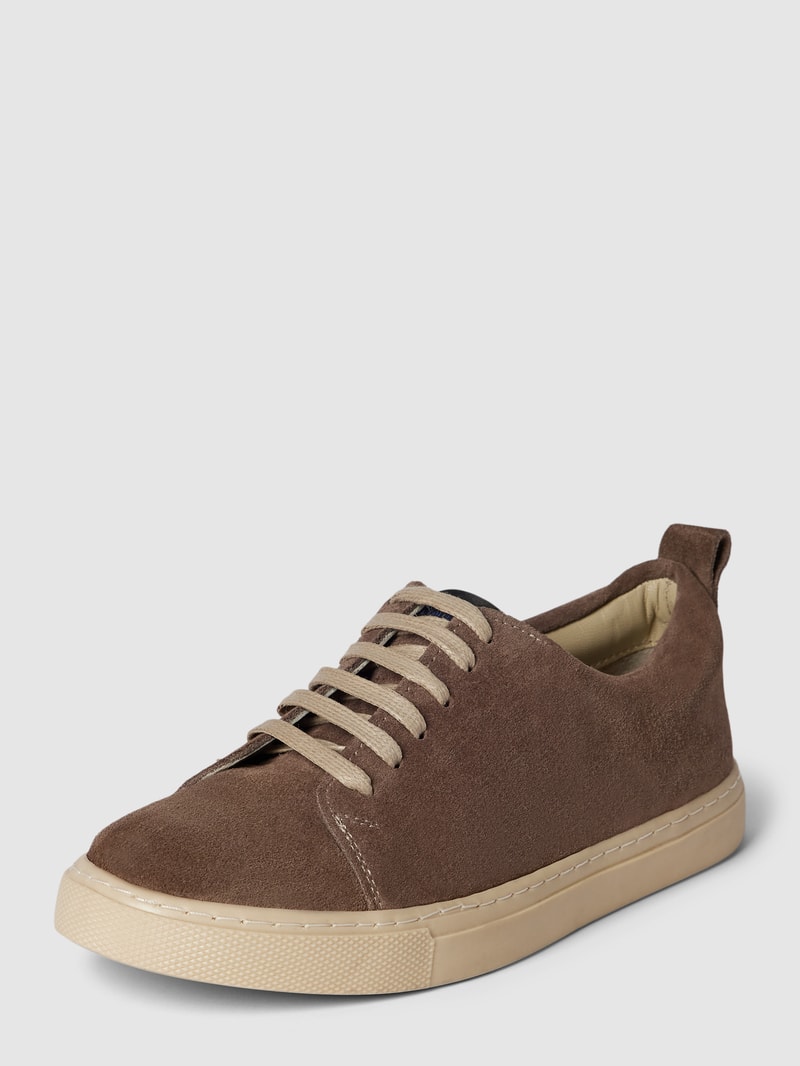 Sneaker aus Leder in hellbraun