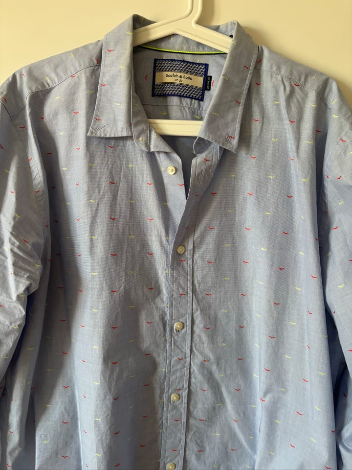 Scotch & Soda Hemd - Regular fit - in Hellblau günstig kaufen XL