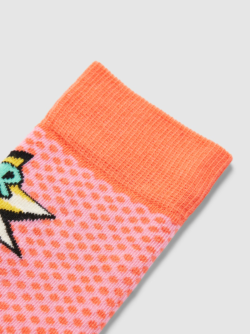 Socken mit Allover-Print in pink