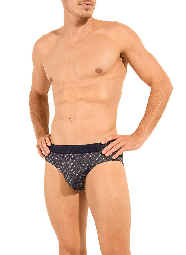 HOM, Slip, Baumwolle-Modal, navy gemustert
