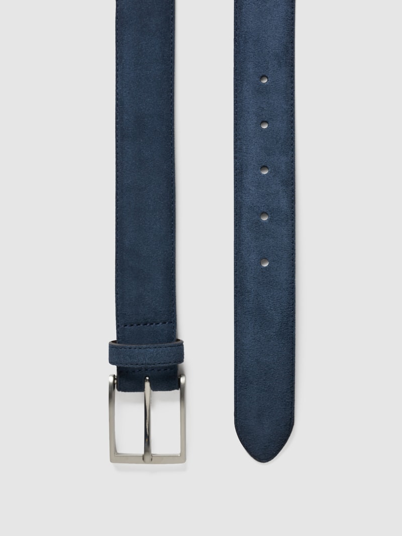 Gürtel aus Veloursleder in marineblau