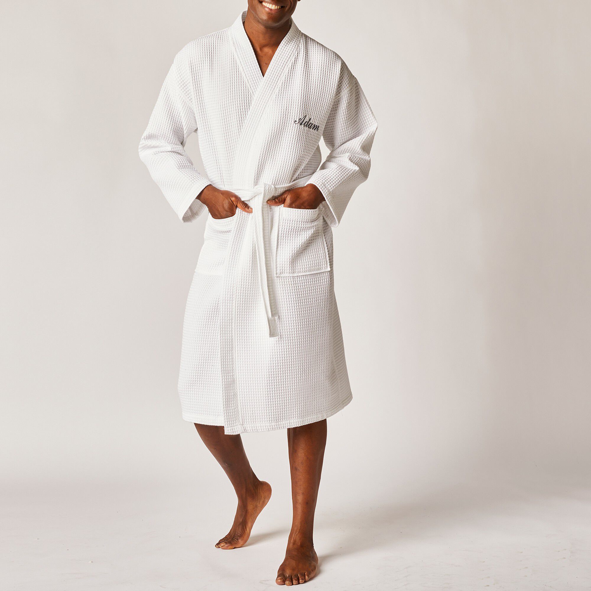 Peignoir de bain mixte adulte personnalisable nid d'abeille 230 g/m2