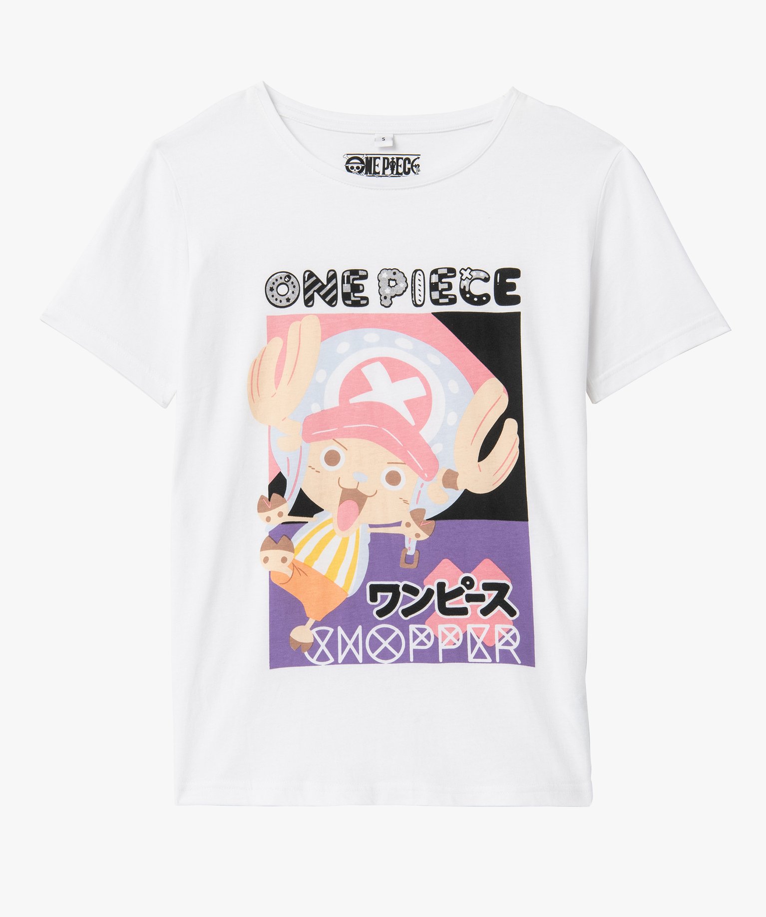 Tee-shirt femme avec motif XXL - One Piece blanc | GEMO