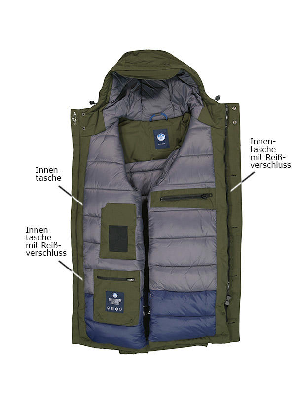 NORTH SAILS, Jacke, Mikrofaser wasserabweisend, dunkelgrün