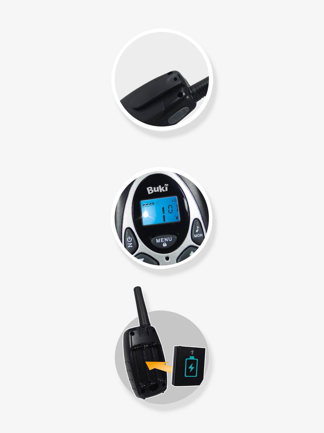 Talkie Walkie rechargeables BUKI noir