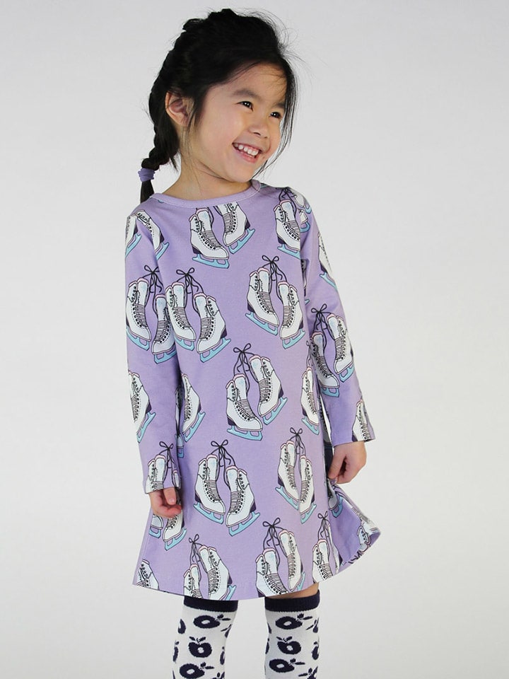 Småfolk Kleid in Lila/ Weiß günstig kaufen