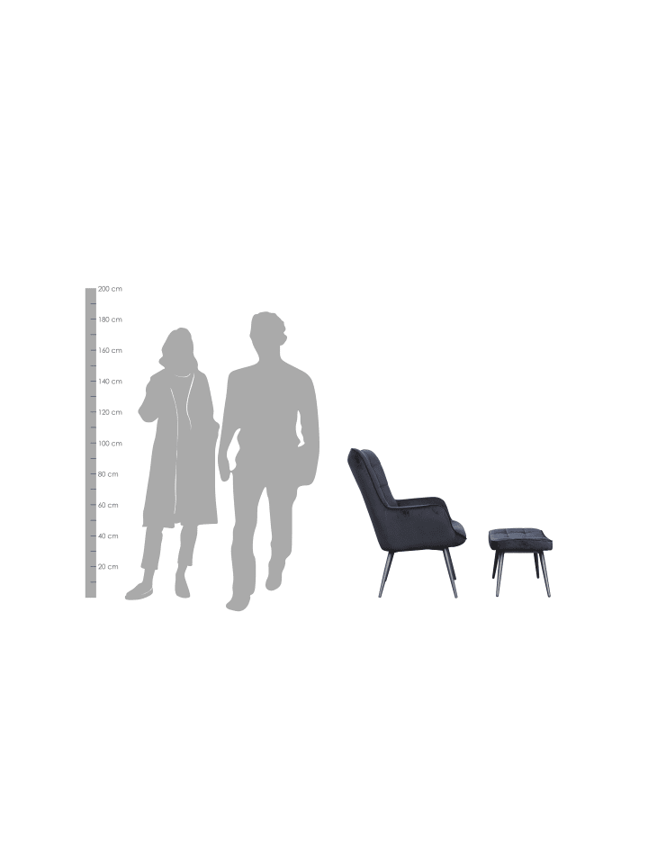 byLiving Sessel UTA in Grau günstig kaufen onesize