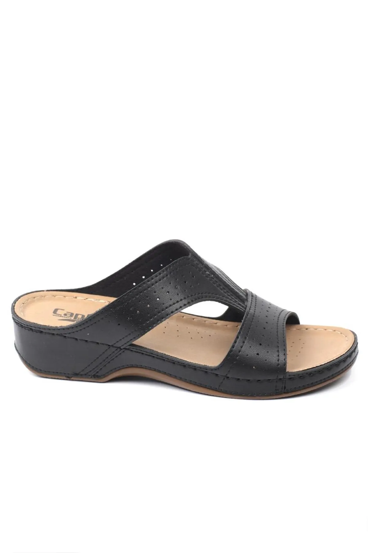 Capone Outfitters  Capone Z0426 Schwarze anatomische Komfort-Hausschuhe für Damen