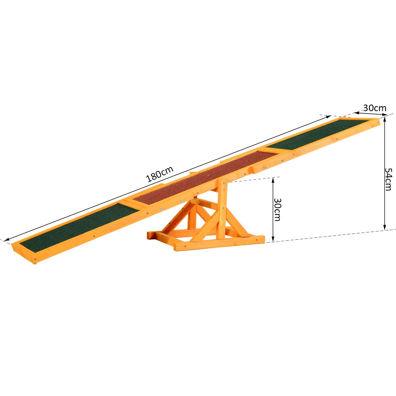 PawHut Hundewippe Hunde Agility Wippe Welpenspielzeug Hundesport 180 x 30 x 30 cm