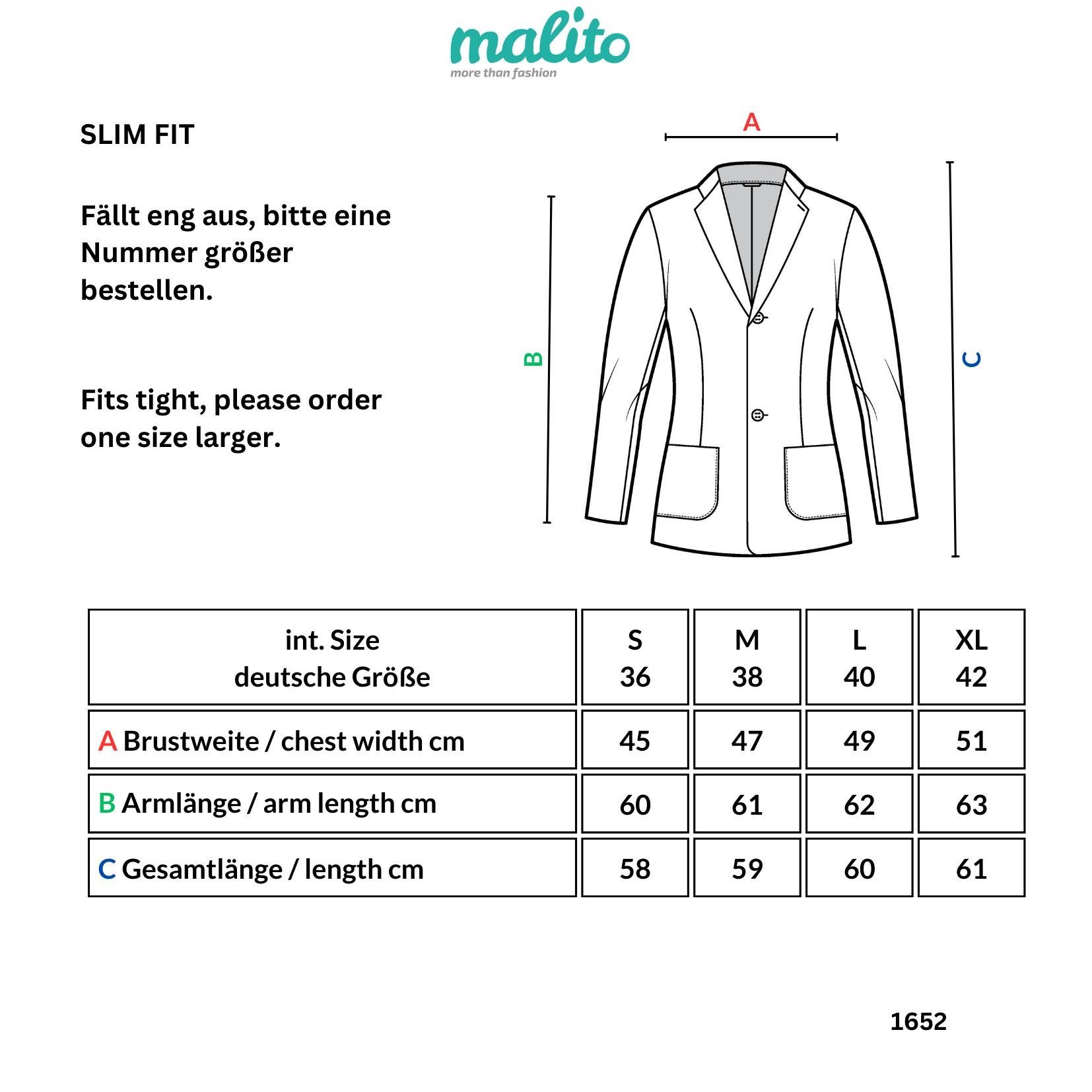 malito more than fashion Jackenblazer 1652 Blazer in Used-Look Optik