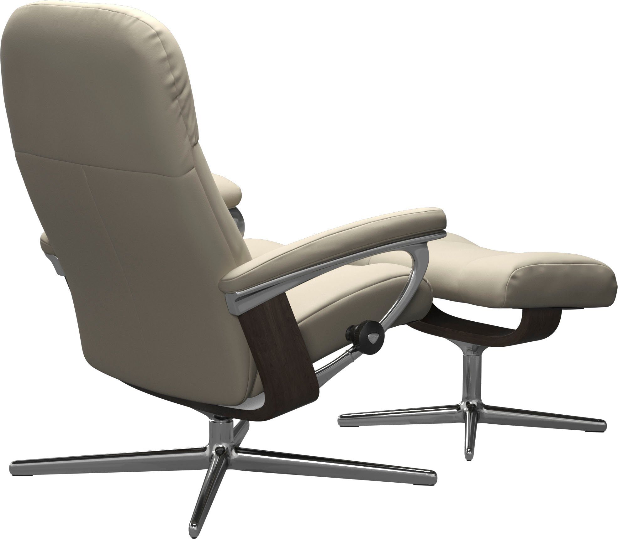 Stressless® Relaxsessel Garda, mit Cross Base, Größe M & L, Holzakzent Wenge