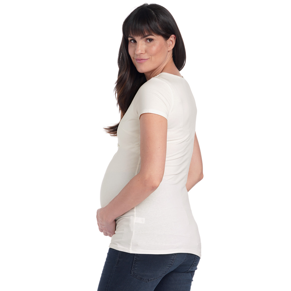 2 Damen Umstands-T-Shirts mit Stillfunktion