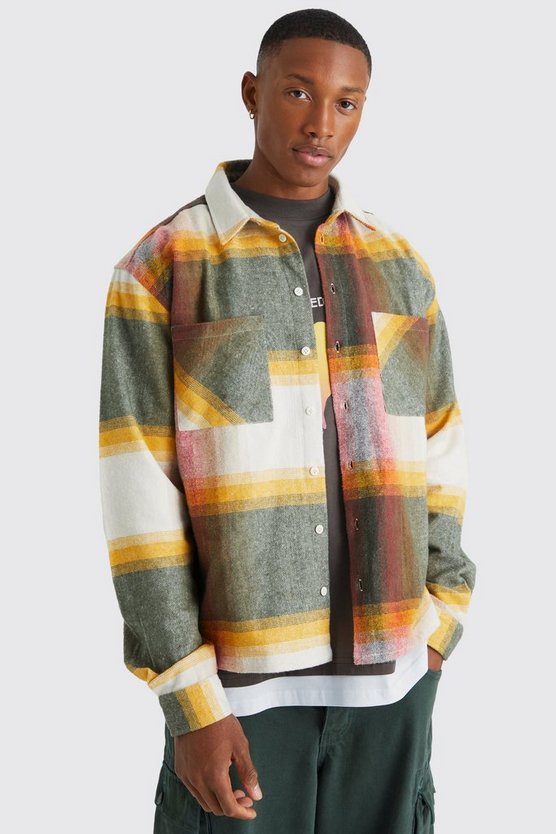 Kastiges kariertes Overshirt
