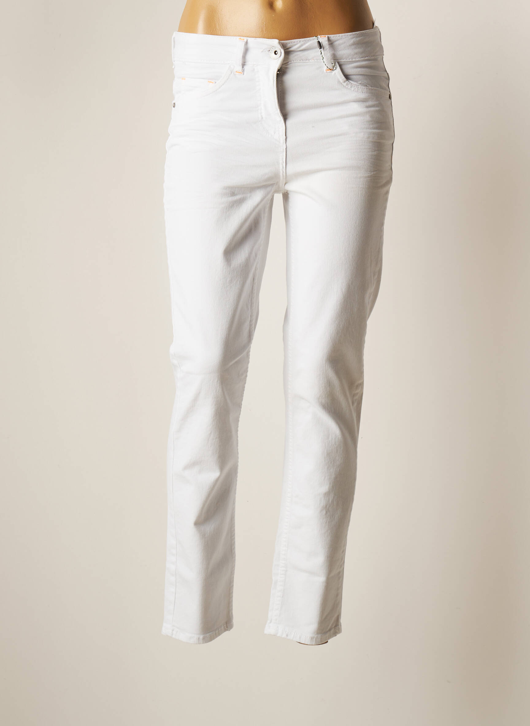 Cecil Jeans Coupe Slim Femme couleur blanc