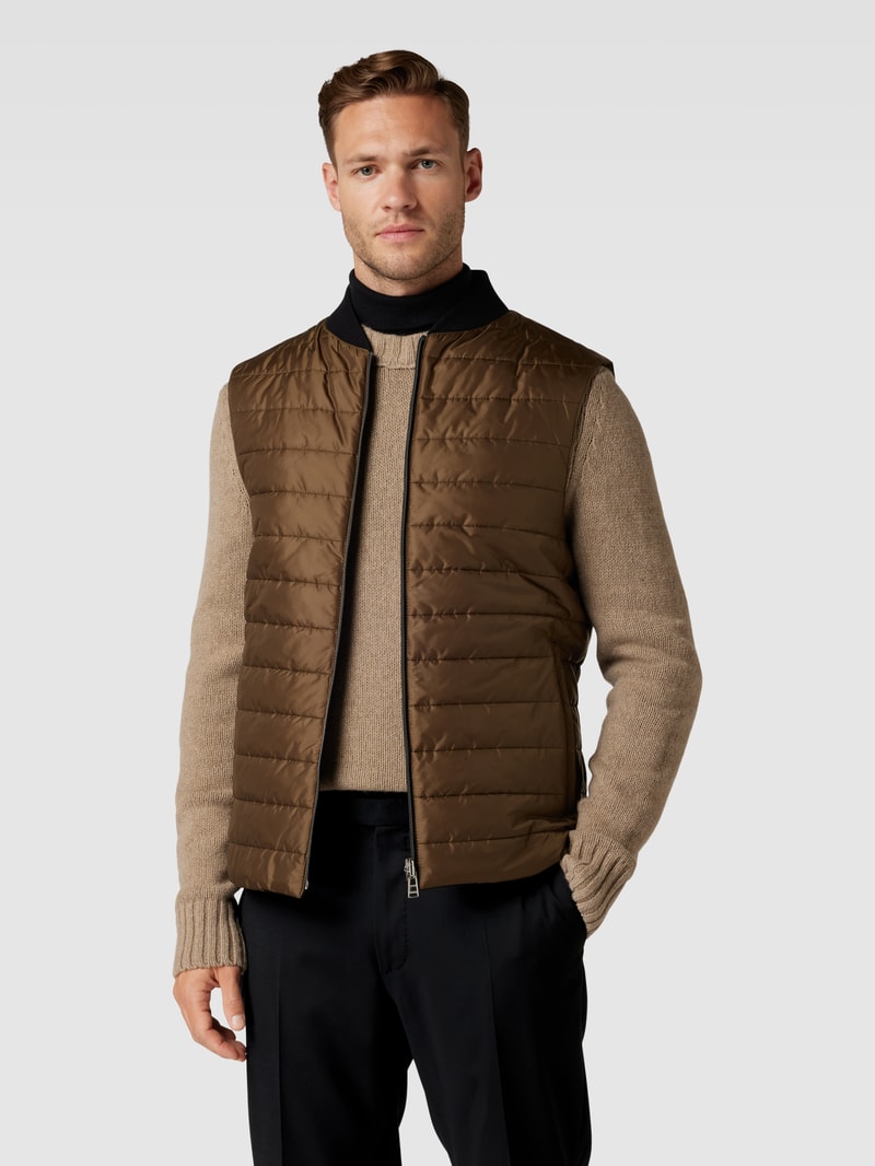 Mantel mit Knopfleiste Modell 'Jared' in schwarz