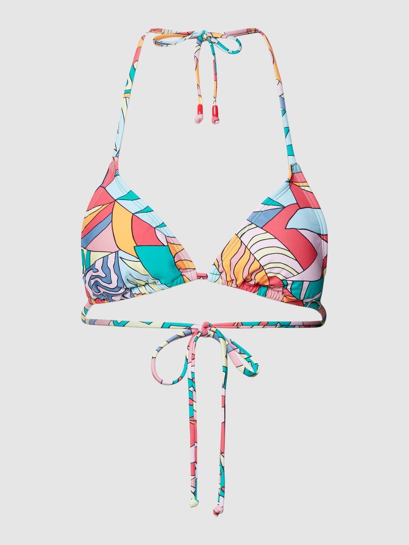 Bikini-Oberteil mit Allover-Print Modell 'FLINDER' in grün