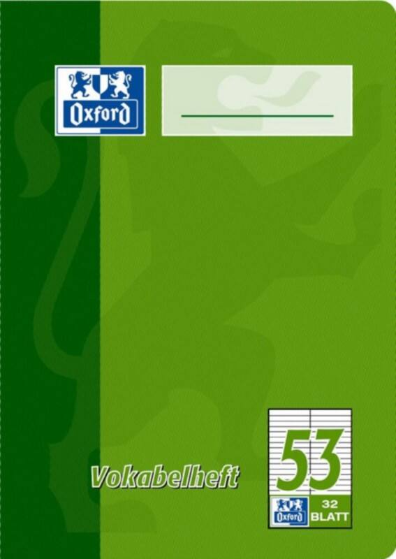 OXFORD Schulheft DIN A6 Liniert Geheftet Dunkelgrün, Grün 32 Seiten 32 Blatt