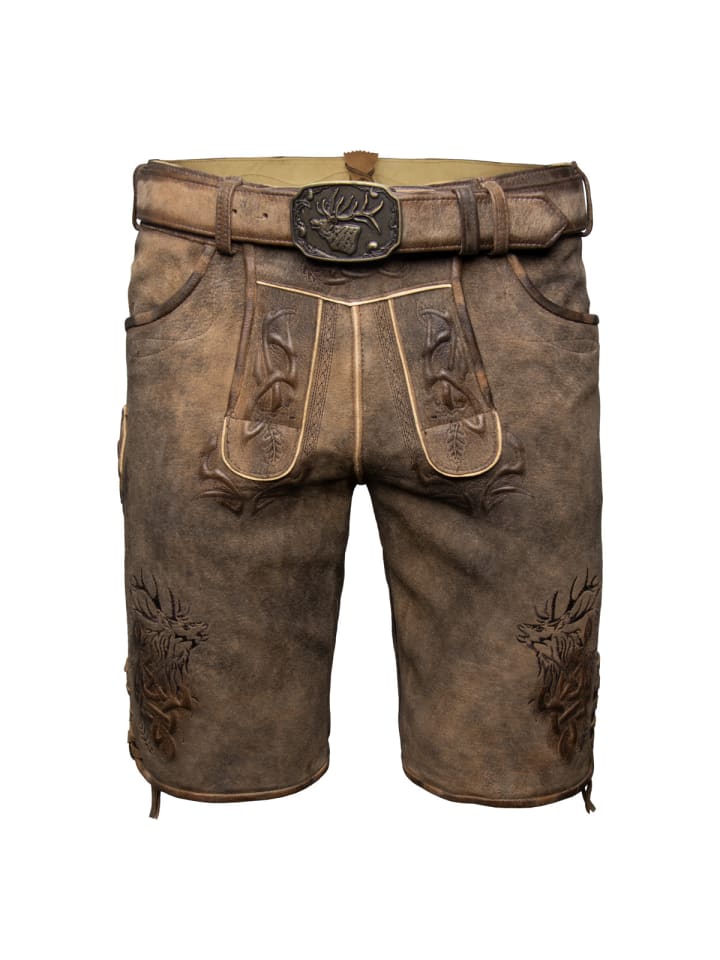 Spieth & Wensky Lederhose Marc in braun günstig kaufen