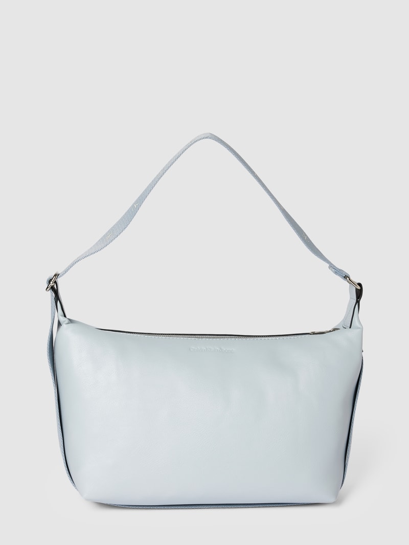 Handtasche mit Label-Details in hellblau