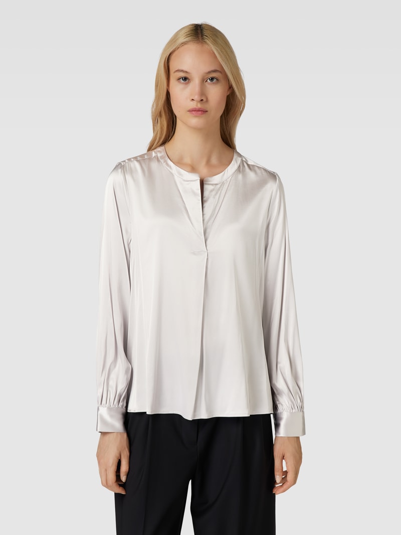 Blusenshirt mit Tunikakragen Modell 'ENFA' in silber